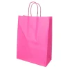 PAPSTAR Tragetaschen, Papier 35 cm x 26 cm x 12 cm pink mit gedrehtem Tragegriff, 10 x 25 Stück