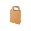 PAPSTAR Tragetaschen, Papier 22 cm x 18 cm x 10 cm braun mit Tragegriff