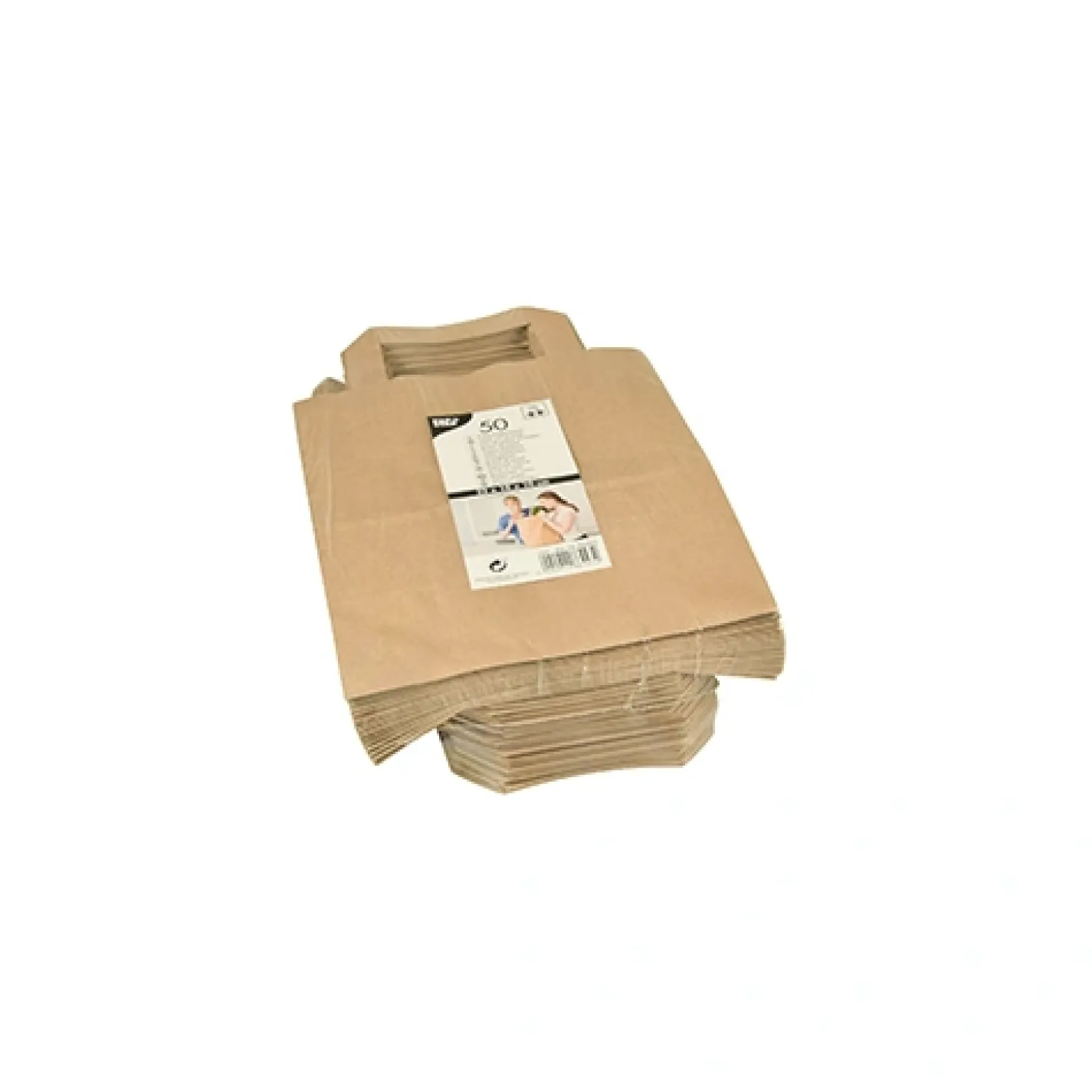 PAPSTAR Tragetaschen, Papier 22 cm x 18 cm x 10 cm braun mit Tragegriff