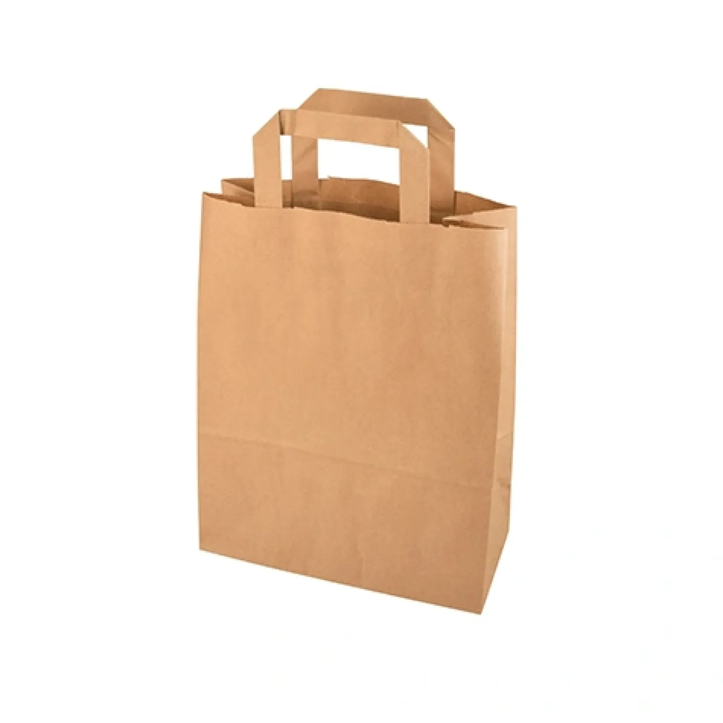 PAPSTAR Tragetaschen, Papier 28 cm x 22 cm x 10 cm braun mit Tragegriff