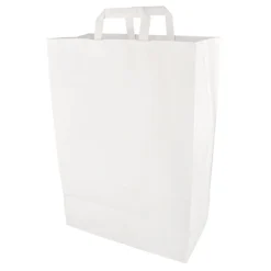 PAPSTAR Tragetaschen, Papier 44 cm x 32 cm x 17 cm weiß mit Tragegriff