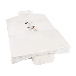 PAPSTAR Tragetaschen, Papier 44 cm x 32 cm x 17 cm weiß mit Tragegriff