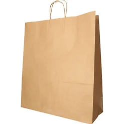 PAPSTAR Tragetaschen, Papier 41 cm x 35 cm x 14 cm braun mit gedrehtem Tragegriff