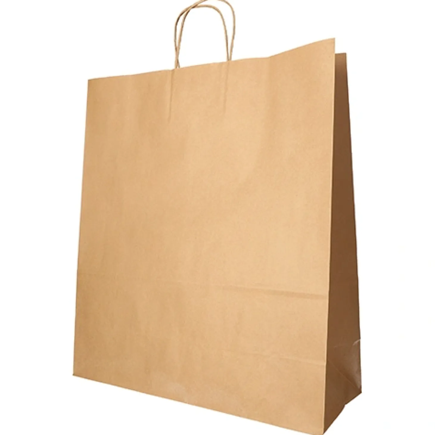 PAPSTAR Tragetaschen, Papier 41 cm x 35 cm x 14 cm braun mit gedrehtem Tragegriff