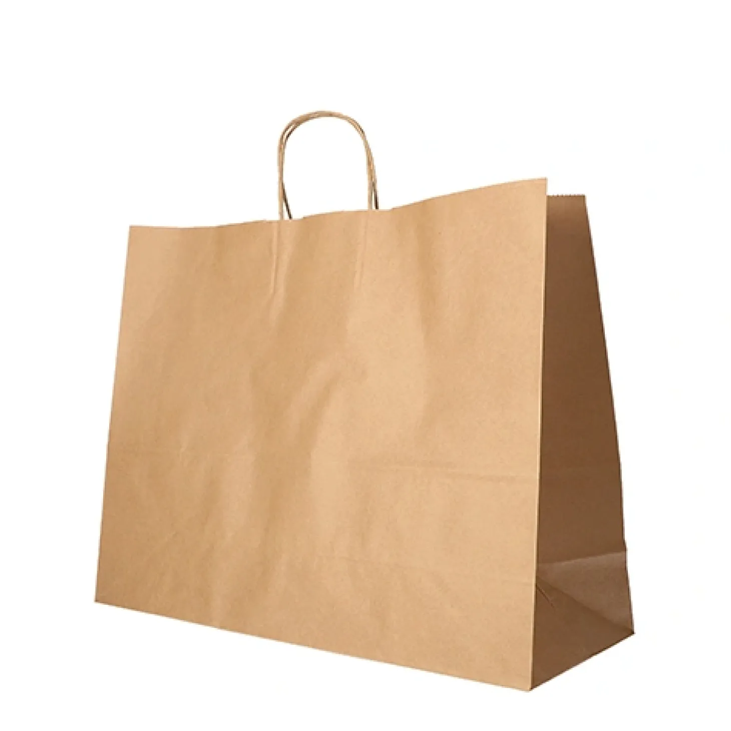 PAPSTAR Tragetaschen, Papier 27 cm x 32 cm x 21,5 cm braun mit gedrehtem Tragegriff