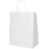 PAPSTAR Tragetaschen, Papier 44 cm x 32 cm x 17 cm weiß mit gedrehtem Tragegriff