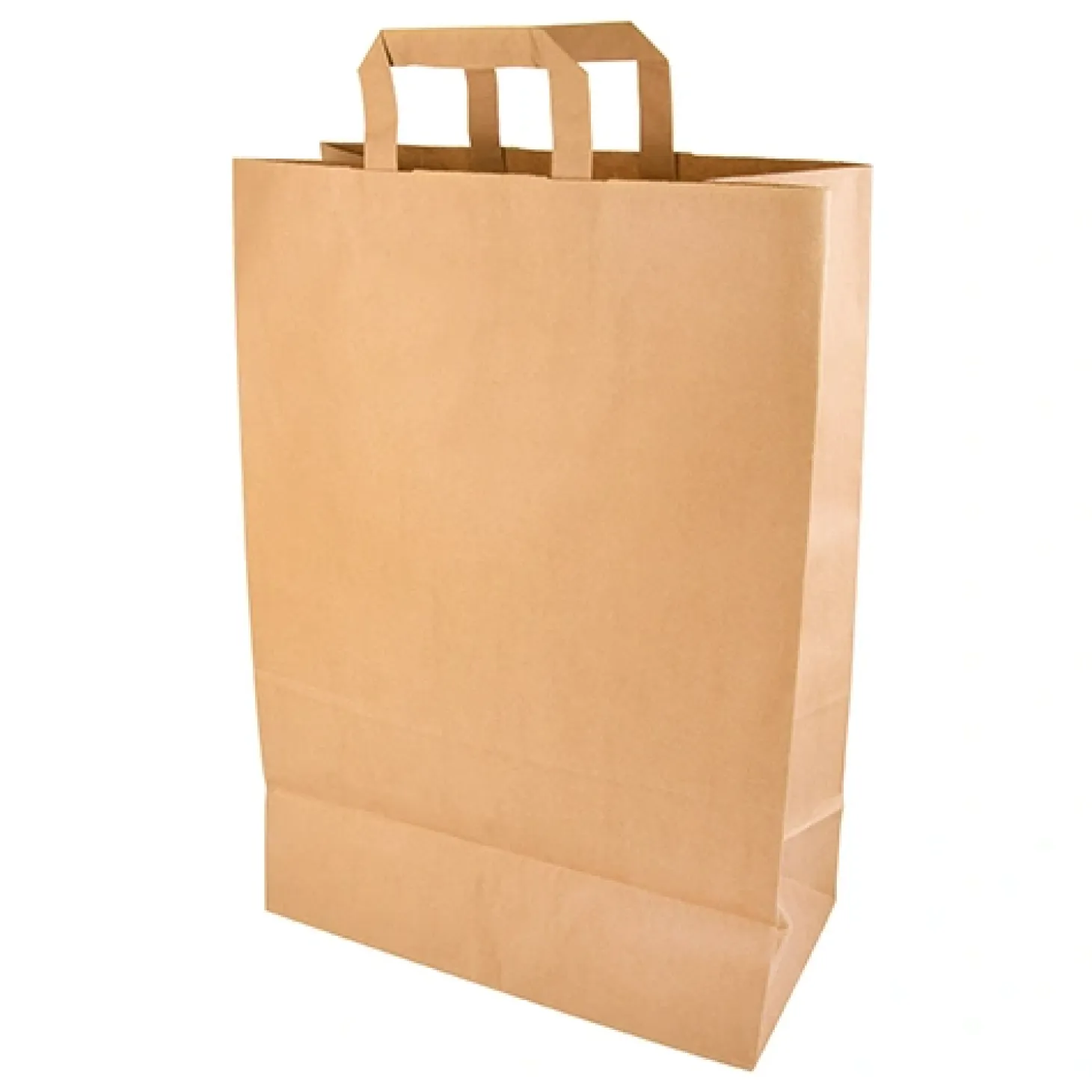 PAPSTAR Tragetaschen, Papier 44 cm x 32 cm x 17 cm braun mit Tragegriff