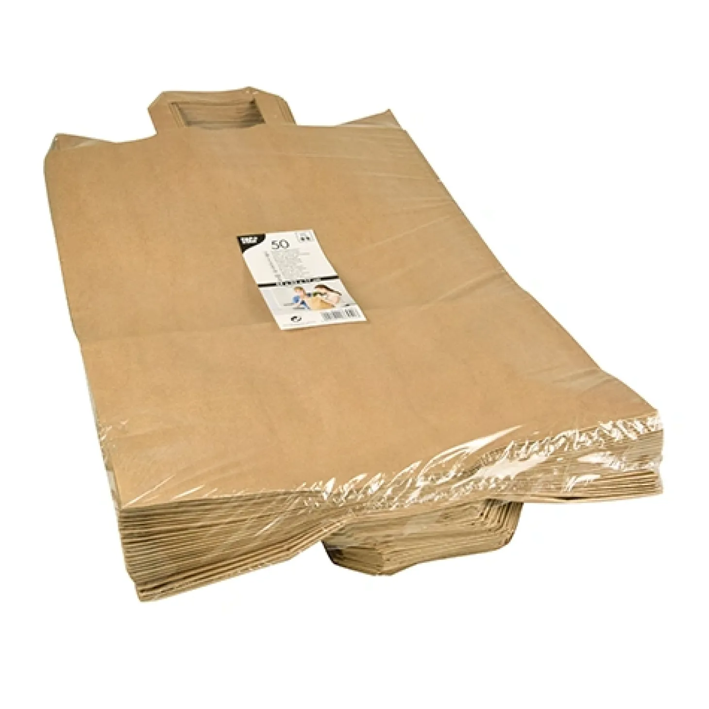 PAPSTAR Tragetaschen, Papier 44 cm x 32 cm x 17 cm braun mit Tragegriff