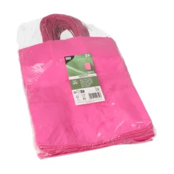 PAPSTAR Tragetaschen, Papier 28 cm x 22 cm x 10 cm pink mit gedrehtem Tragegriff, 10 x 25 Stück