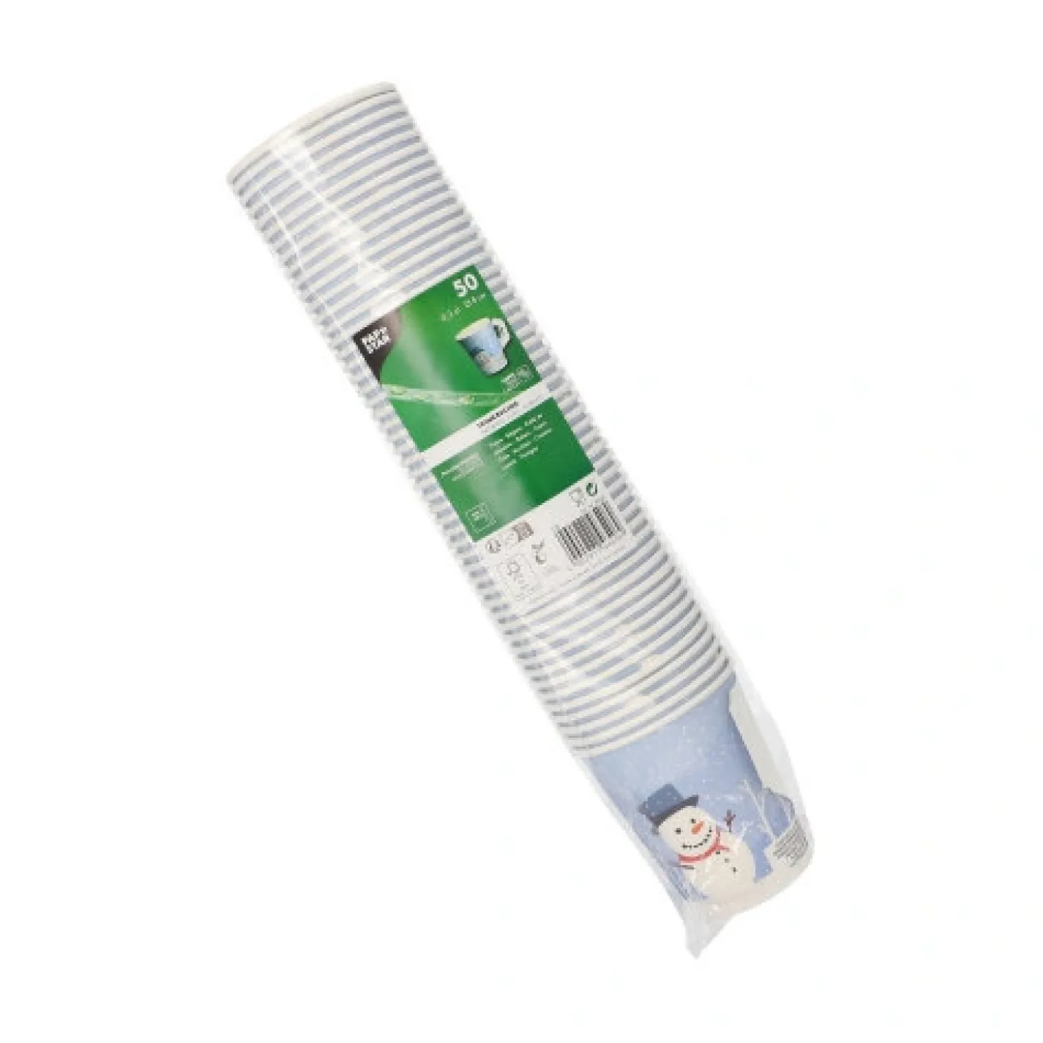 PAPSTAR Trinkbecher mit Henkel, Pappe 0,2 l Ø 8 cm, 9,3 cm "Snowman"