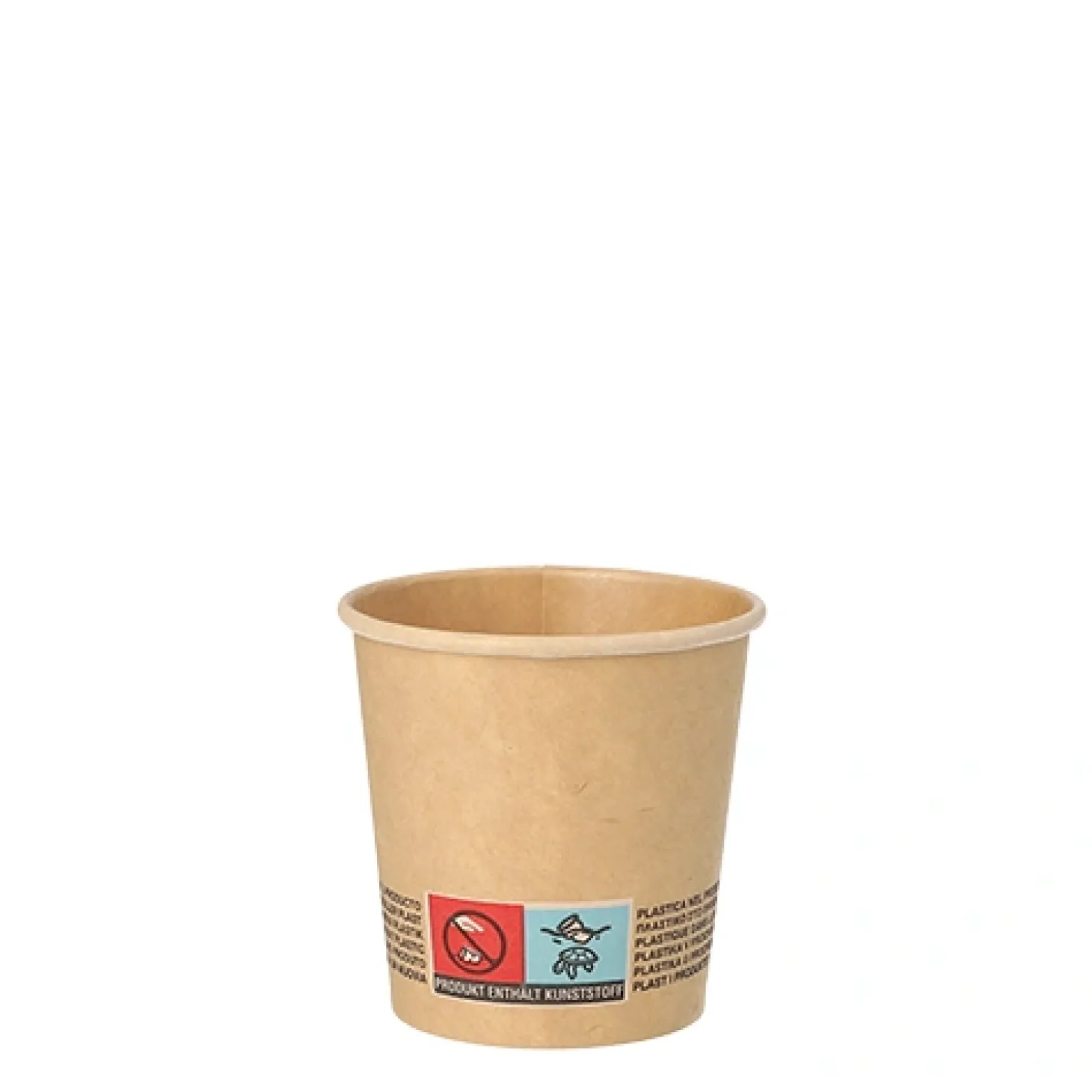 PAPSTAR Trinkbecher, Pappe 0,1 l Ø 6 cm, 6 cm braun