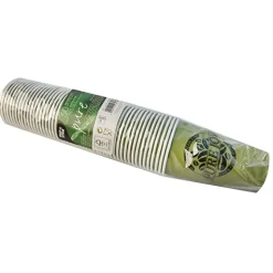 PAPSTAR Trinkbecher, Pappe 0,3 l Ø 8 cm, 11,7 cm grün "Pure Joy", 20 x 50 Stück