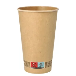 PAPSTAR Trinkbecher, Pappe 0,4 l Ø 9 cm, 13,9 cm braun