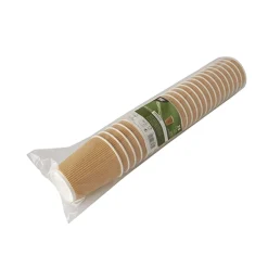 PAPSTAR Trinkbecher, Pappe 0,4 l Ø 9 cm, 13,7 cm natur Ripple Wall, 20 x 25 Stück