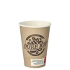 PAPSTAR Trinkbecher, Pappe 0,18 l Ø 7 cm, 9,2 cm taupe "Pure Joy"