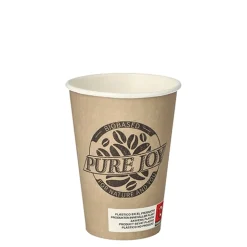 PAPSTAR Trinkbecher, Pappe 0,18 l Ø 7 cm, 9,2 cm taupe "Pure Joy"