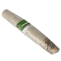 PAPSTAR Trinkbecher, Pappe 0,18 l Ø 7 cm, 9,2 cm taupe "Pure Joy"
