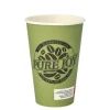 PAPSTAR Trinkbecher, Pappe 0,3 l Ø 8 cm, 11,7 cm grün "Pure Joy", 10 x 20 Stück