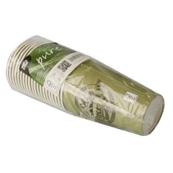 PAPSTAR Trinkbecher, Pappe 0,3 l Ø 8 cm, 11,7 cm grün "Pure Joy", 10 x 20 Stück