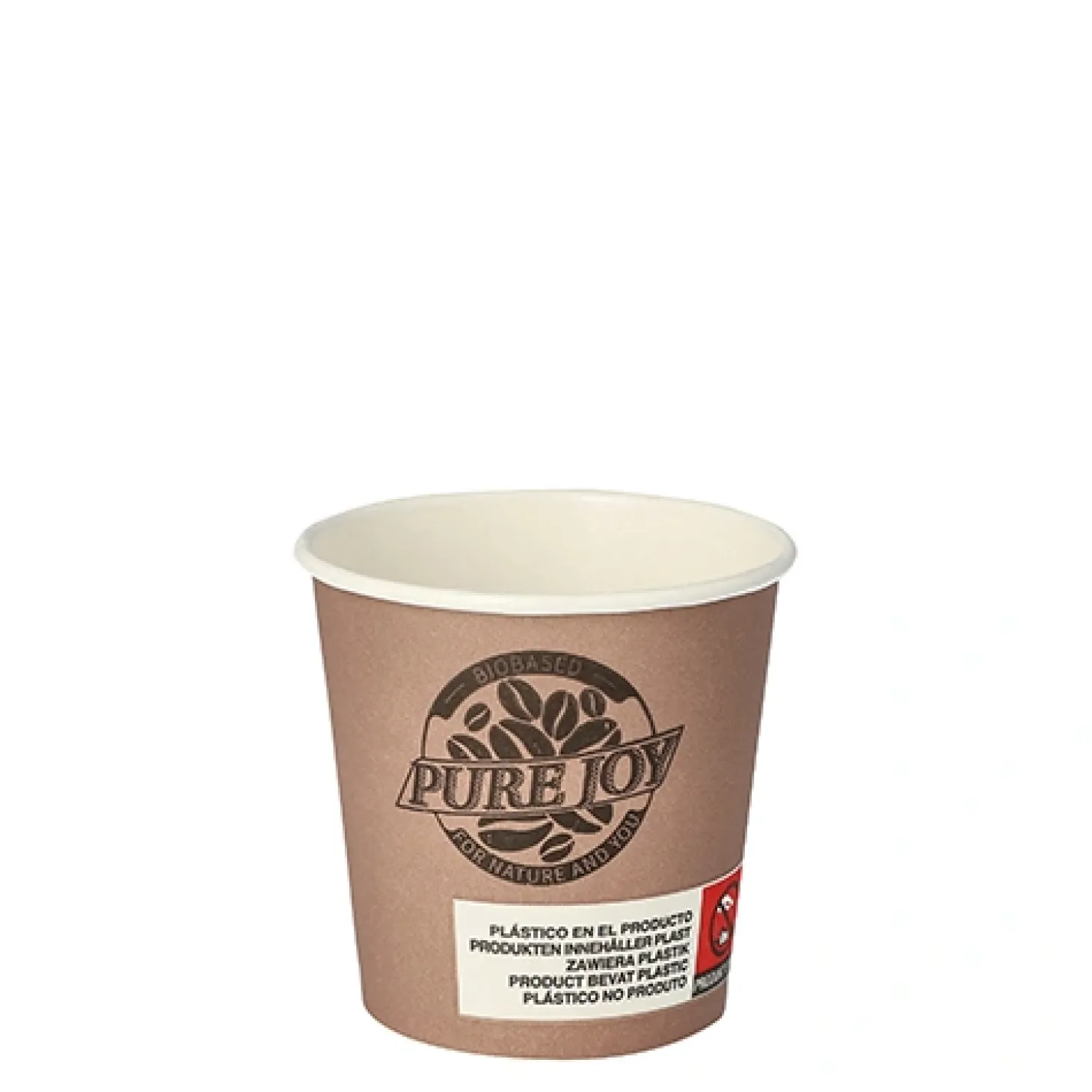 PAPSTAR Trinkbecher, Pappe 0,1 l Ø 6,3 cm, 6 cm lila "Pure Joy", 10 x 20 Stück