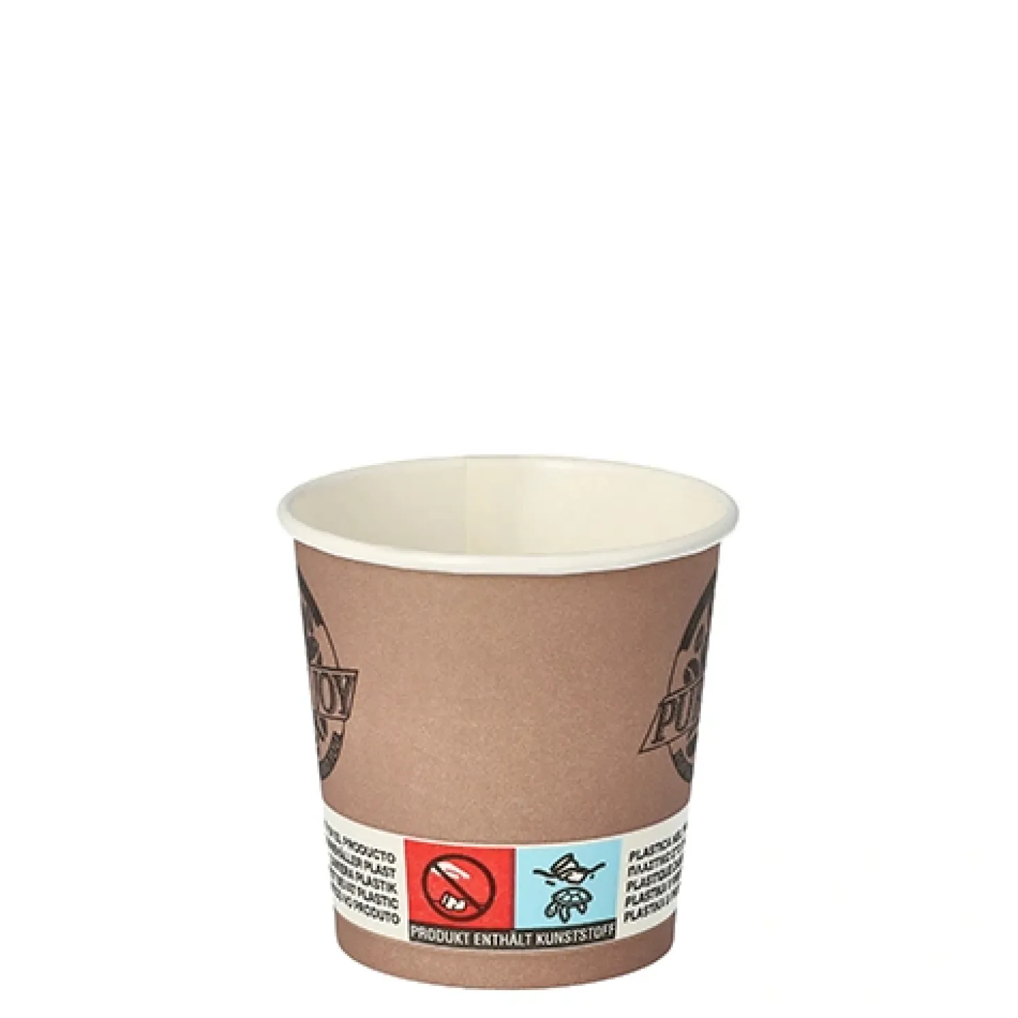 PAPSTAR Trinkbecher, Pappe 0,1 l Ø 6,3 cm, 6 cm lila "Pure Joy", 10 x 20 Stück