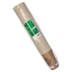 PAPSTAR Trinkbecher, Pappe 0,4 l Ø 9 cm, 13,9 cm braun "Pure Joy", 20 x 50 Stück