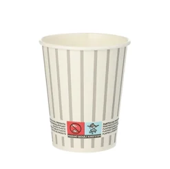 PAPSTAR Trinkbecher, Pappe 0,2 l Ø 8 cm, 9,1 cm grau/silber "Wine / Gin Tonic"