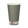 PAPSTAR Trinkbecher, Pappe 0,4 l Ø 9 cm, 13,5 cm grau "Beer"