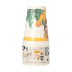 PAPSTAR Trinkbecher, Pappe 0,2 l Ø 7 cm, 9,7 cm "Jungle"