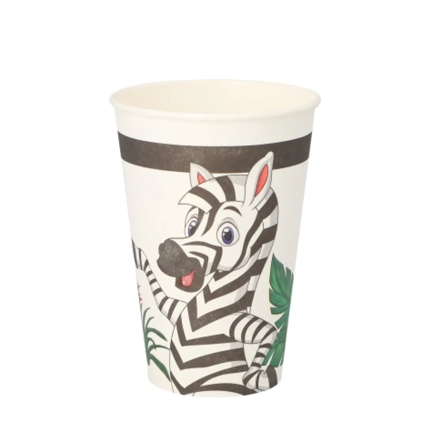 PAPSTAR Trinkbecher, Pappe 0,2 l Ø 7 cm, 9,7 cm "Jungle"