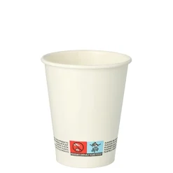 PAPSTAR Trinkbecher, Pappe 0,2 l Ø 8 cm, 9,2 cm weiß
