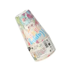 PAPSTAR Trinkbecher, Pappe 0,2 l Ø 7 cm, 9,7 cm farbig "Funny Monsters"
