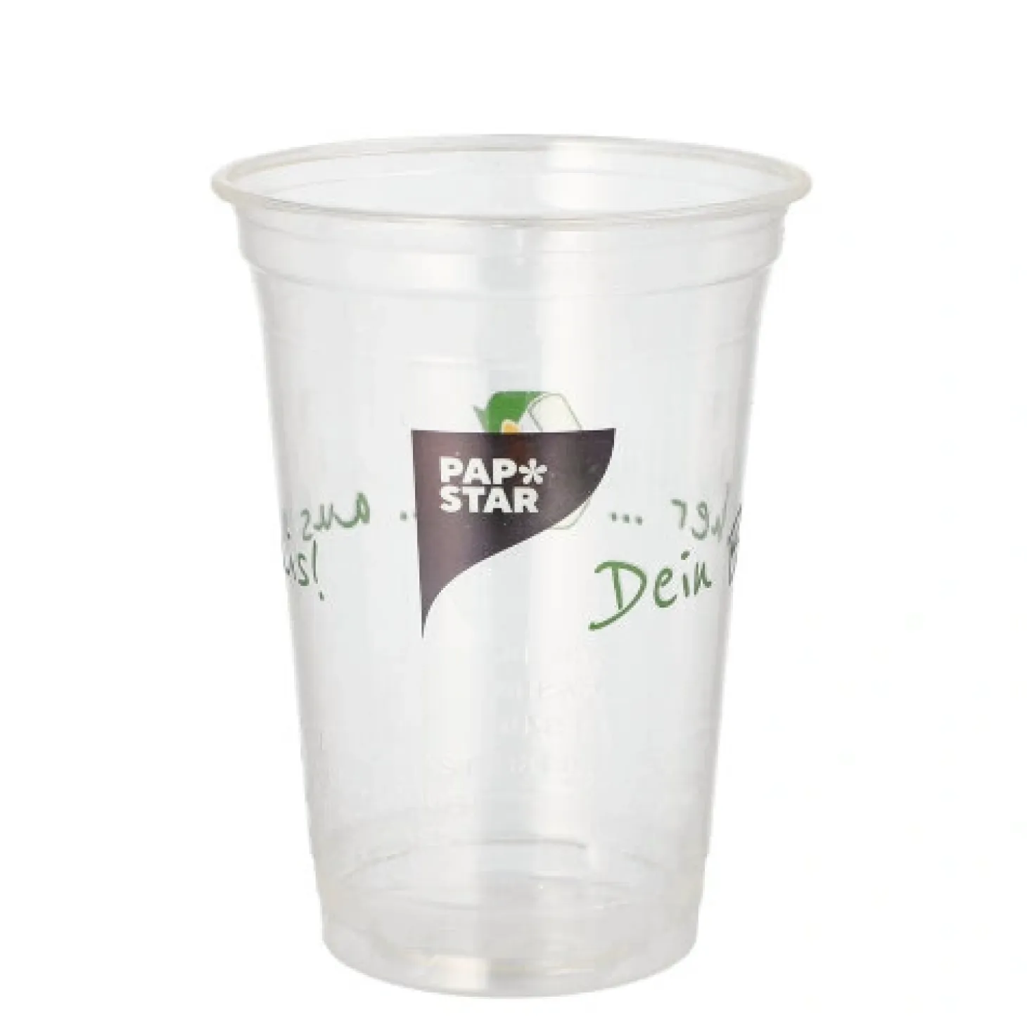 PAPSTAR Trinkbecher PLA 0,4 l Ø 9,5 cm, 12,7 cm "Becher aus Mais"