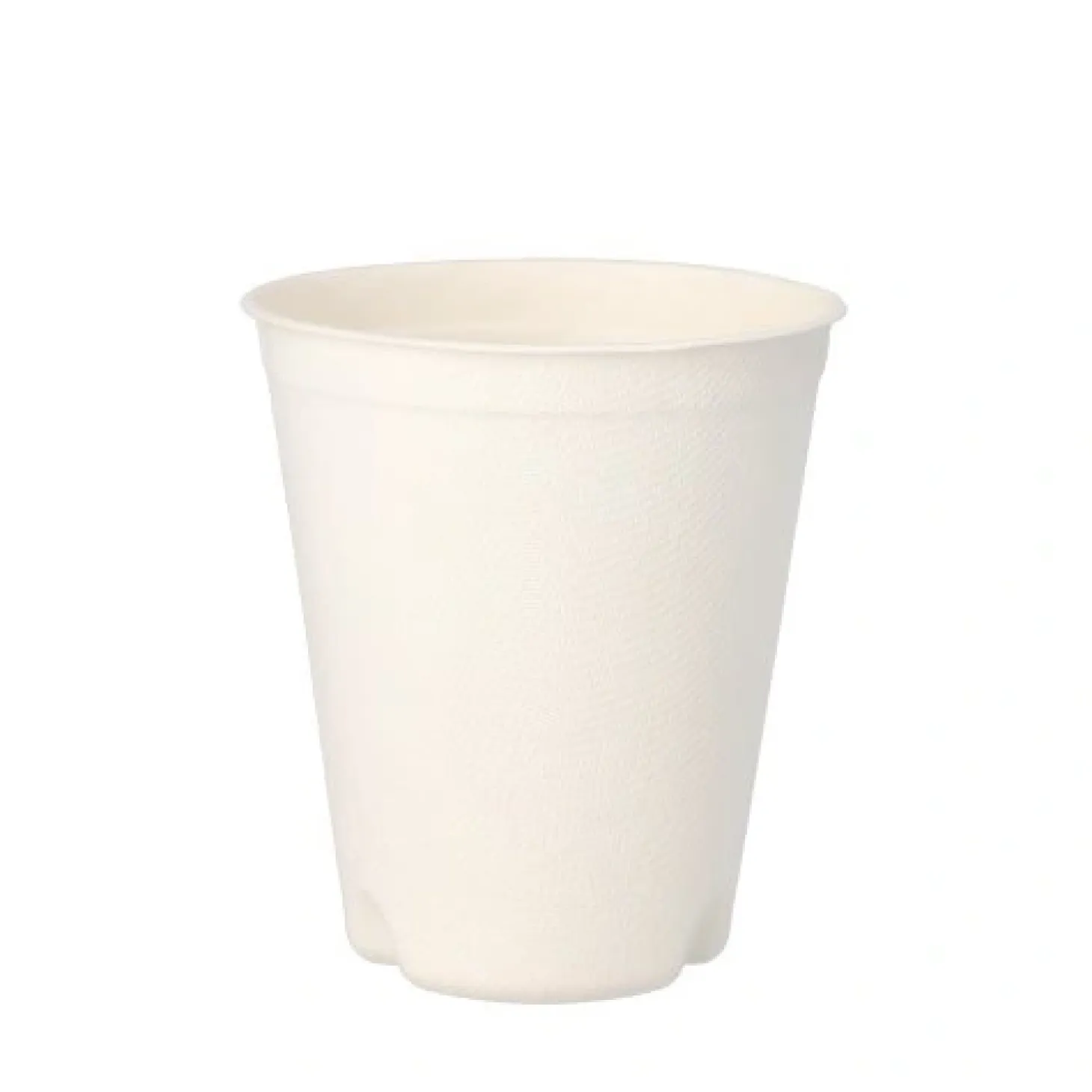 PAPSTAR Trinkbecher Zuckerrohr "pure" 0,3 l Ø 9 cm, 10 cm weiß für Heißgetränke, 10 x 50 Stück
