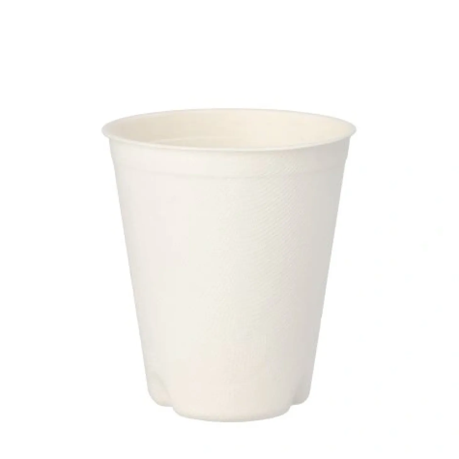 PAPSTAR Trinkbecher Zuckerrohr "pure" 0,3 l Ø 9 cm, 10 cm weiß für Heißgetränke, 10 x 12 Stück