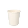 PAPSTAR Trinkbecher Zuckerrohr "pure" 0,1 l Ø 6,3 cm, 6,5 cm weiß für Heißgetränke, 10 x 12 Stück