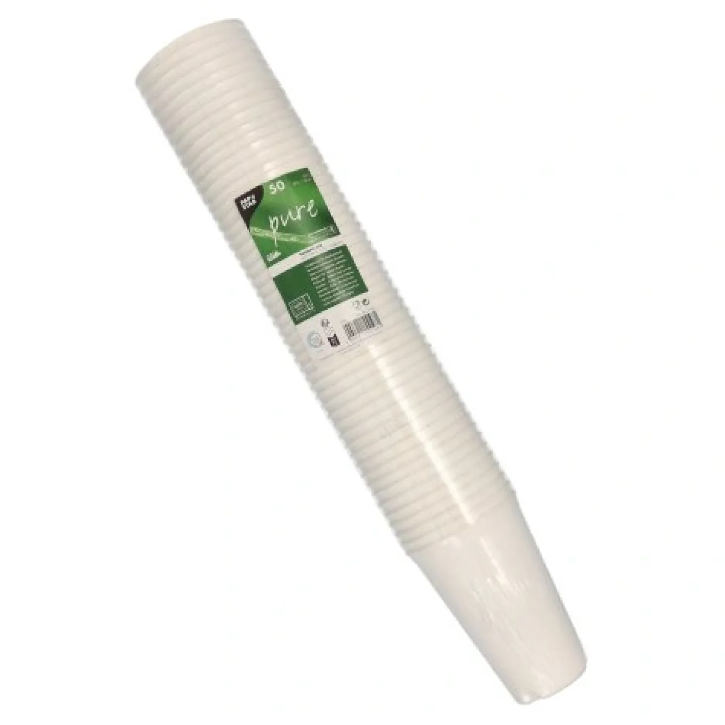 PAPSTAR Trinkbecher Zuckerrohr "pure" 0,4 l Ø 9 cm, 13 cm weiß für Heißgetränke, 10 x 50 Stück
