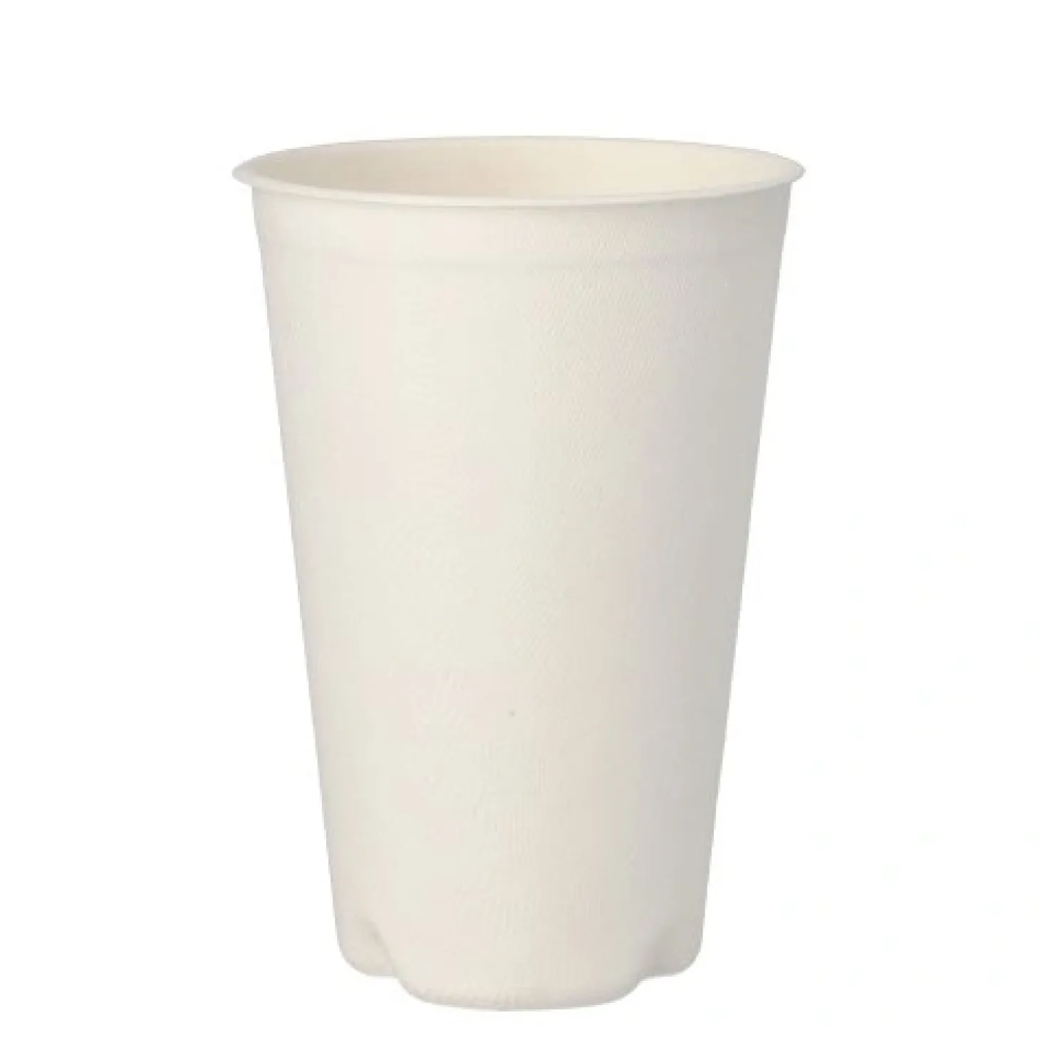 PAPSTAR Trinkbecher Zuckerrohr "pure" 0,4 l Ø 9 cm, 13 cm weiß für Heißgetränke, 10 x 50 Stück