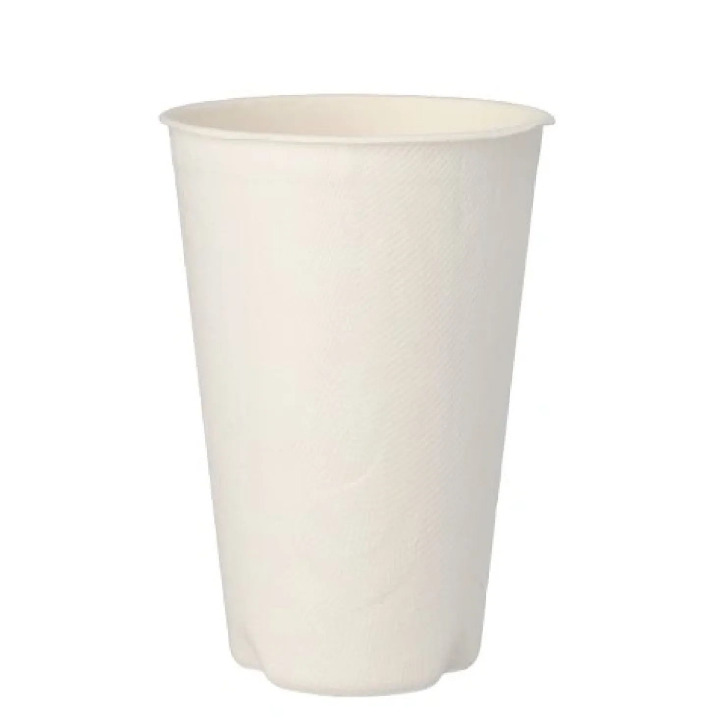PAPSTAR Trinkbecher Zuckerrohr "pure" 0,4 l Ø 9 cm, 13 cm weiß für Heißgetränke, 10 x 12 Stück