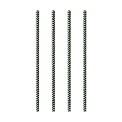 PAPSTAR Trinkhalme, Papier Ø 6 mm, 20 cm schwarz/weiß