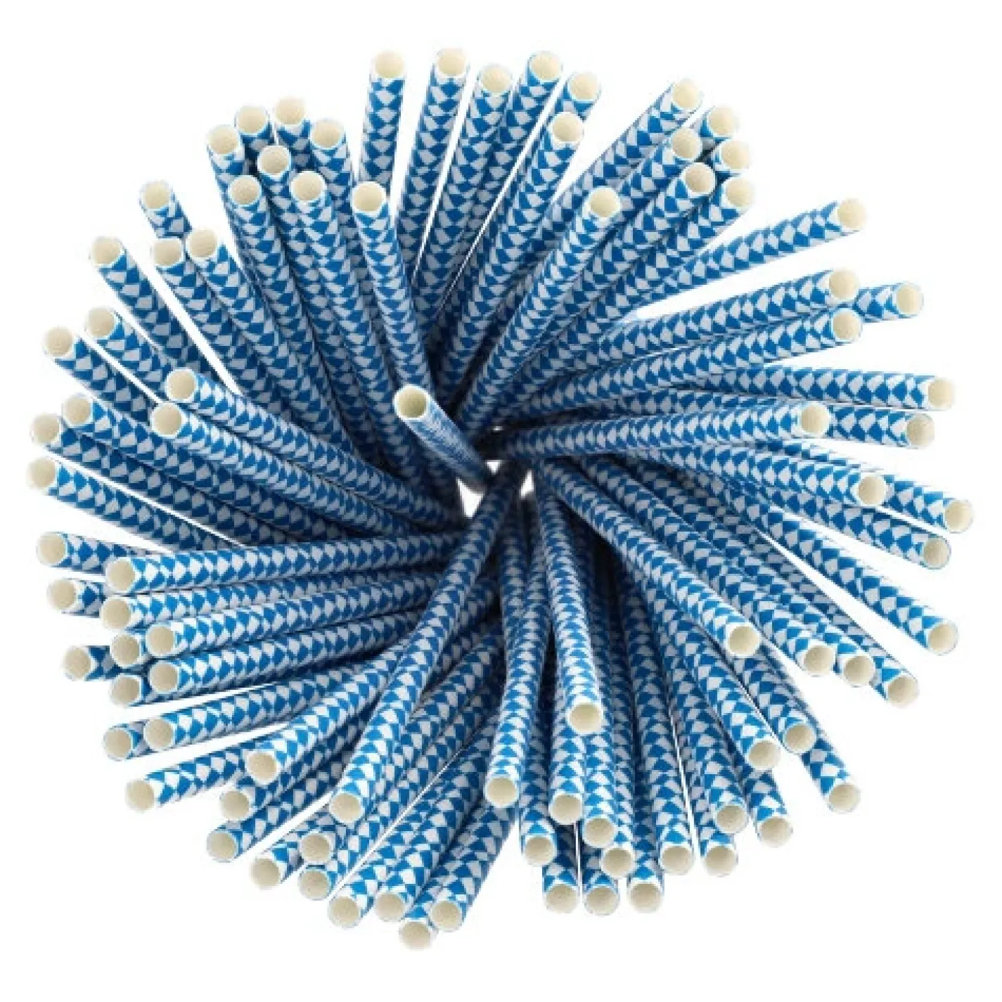 PAPSTAR Trinkhalme, Papier Ø 6 mm, 20 cm "Bayrisch Blau"