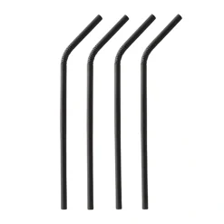 PAPSTAR Trinkhalme, Papier Ø 6 mm, 22 cm schwarz flexibel