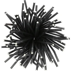 PAPSTAR Trinkhalme, Papier Ø 6 mm, 22 cm schwarz flexibel