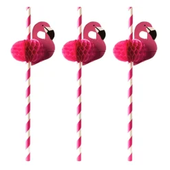 PAPSTAR Trinkhalme, Papier Ø 6 mm, 20 cm pink "Flamingo"