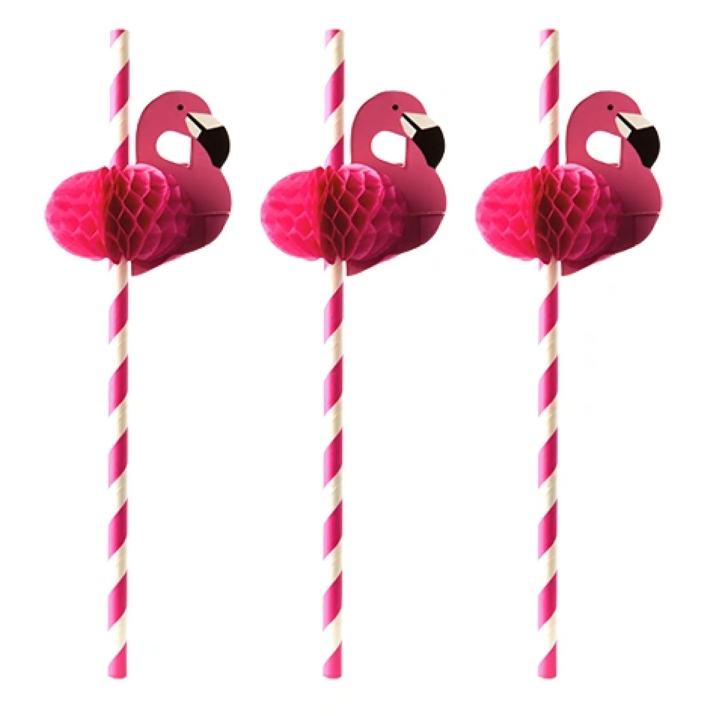 PAPSTAR Trinkhalme, Papier Ø 6 mm, 20 cm pink "Flamingo"