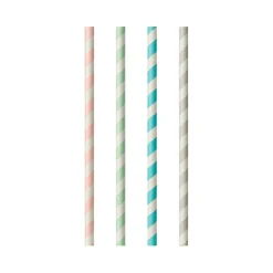PAPSTAR Trinkhalme, Papier Ø 6 mm, 20 cm farbig sortiert