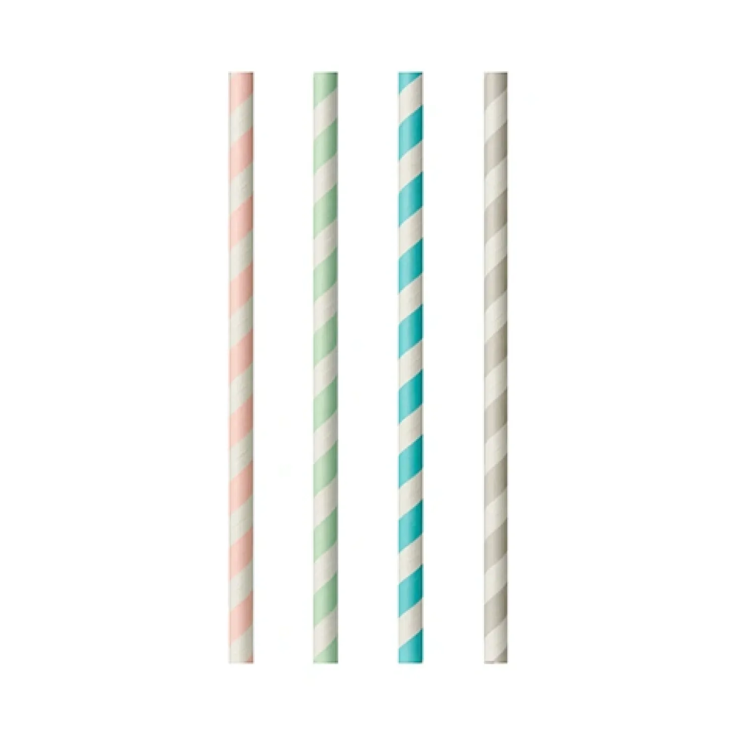 PAPSTAR Trinkhalme, Papier Ø 6 mm, 20 cm farbig sortiert "Stripes", 10 x 100 Stück