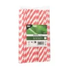PAPSTAR Trinkhalme Papier Ø 6 mm, 20 cm rot/weiß "Stripes"