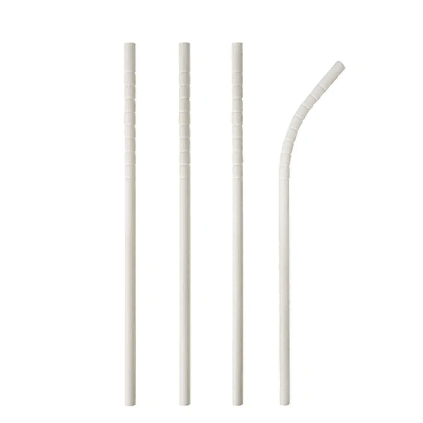 PAPSTAR Trinkhalme Papier "pure" Ø 6 mm, 20 cm weiß flexibel