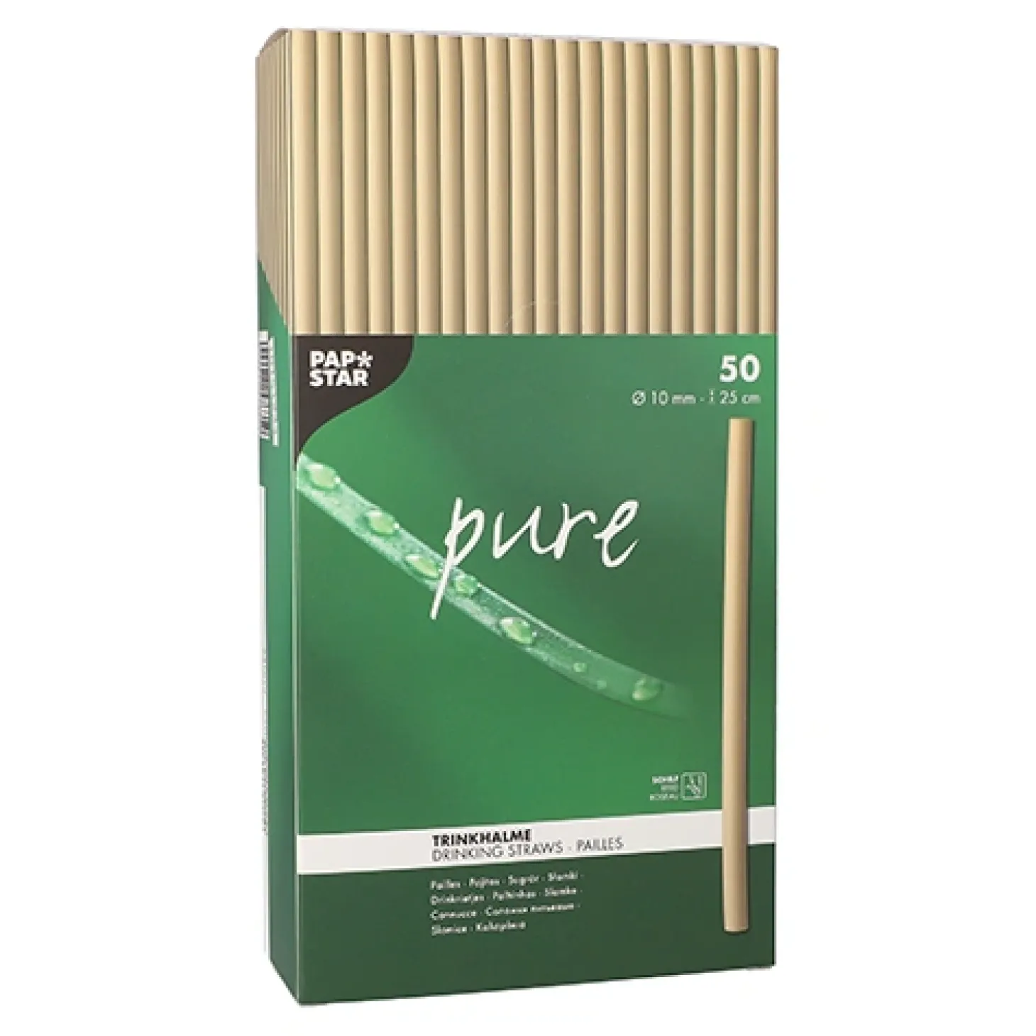 PAPSTAR Trinkhalme Schilf "pure" Ø 10 mm, 25 cm